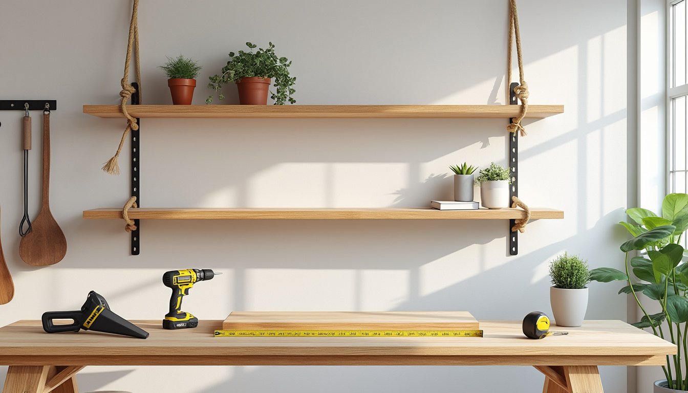 découvrez comment fabriquer une étagère suspendue grâce à notre tutoriel détaillé. suivez chaque étape pour réaliser un rangement design, pratique et personnalisé chez vous.